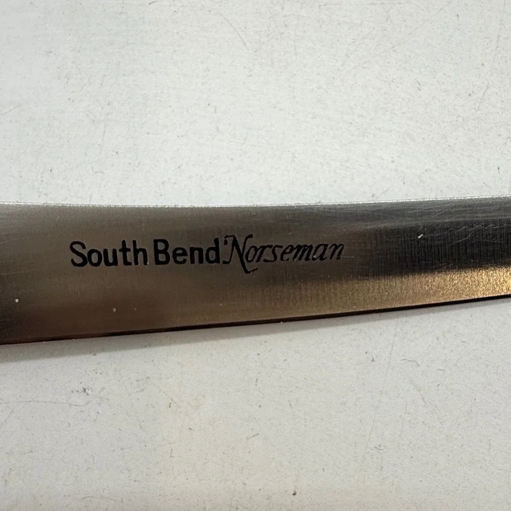 South Bend Norseman Fillet Knife Japan Stainless Steel Wood Handle with Sheath